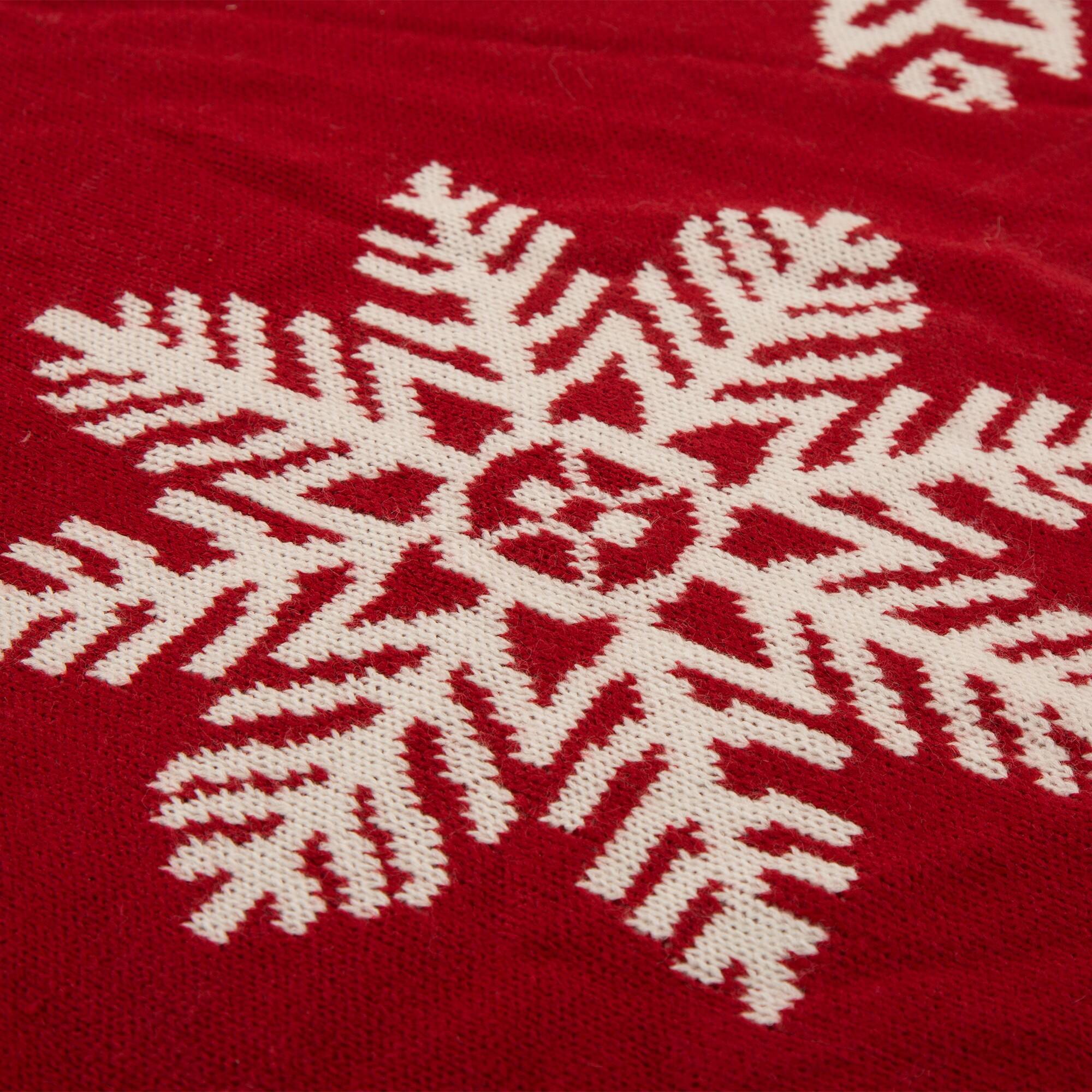 Glitzhome® Red Snowflake Tree Skirt & Stockings Set